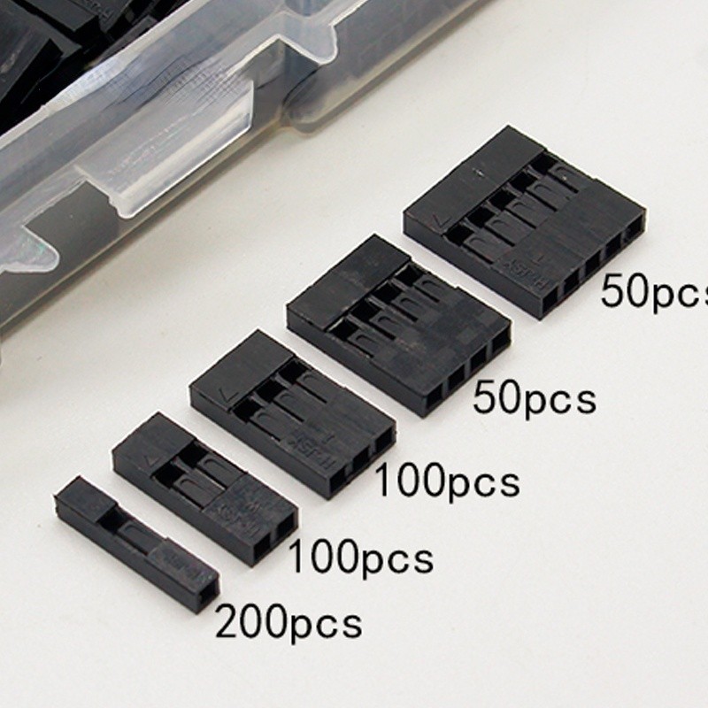 500pcs Dupont Sets Kit With Box 2.54mm Pitch 2P 3P 4P 5Pin Dupont Housing Plastic Shell Terminal Jumper Wire Connector Set