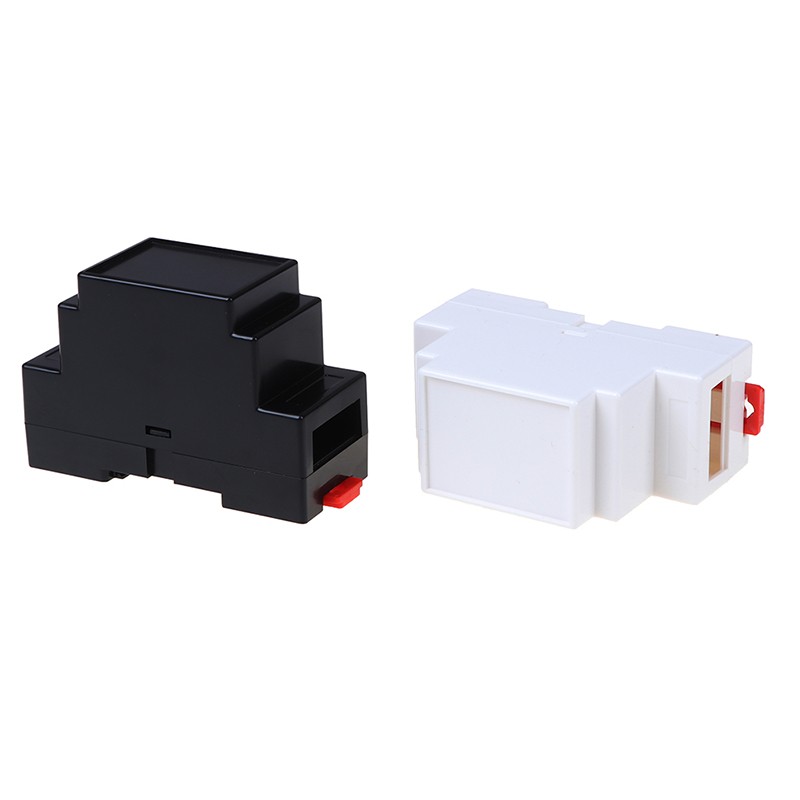 1pc 88x37x59mm Plastic Box Electronics Project Case Din Rail PLC Junction Box White Black Color