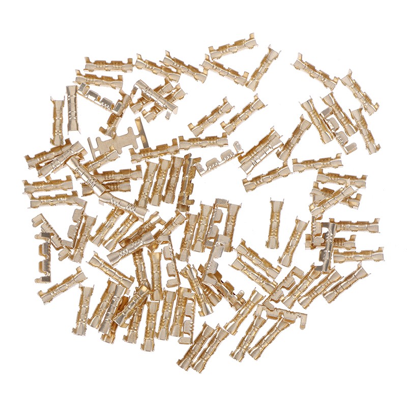 100pcs copper copper 0.5-1.5mm square mm crimp electrical connector terminal wiring kit