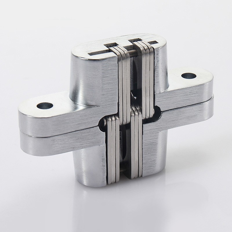 Hidden Hinge Invisible Cabinet Door Hinge , Zinc Alloy Hidden Door Hinge 180 Degree Swing Hinges For Front Door Wooden Box