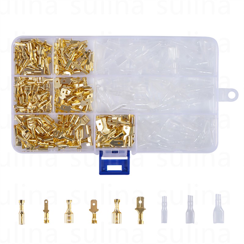 270/135/120pcs 2.8/4.8/6.3mm Insulated Crimp Terminals Seal Electrical Wire Connectors Crimp Terminal Connector Assortment Kit