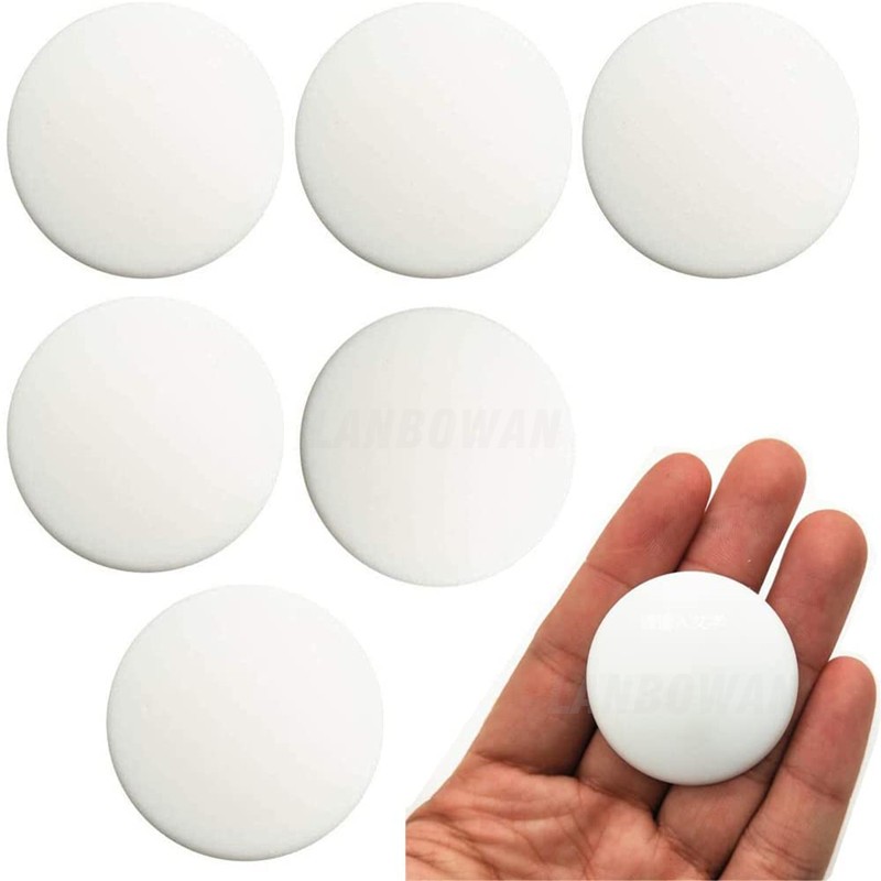 6pcs white door stopper wall protector adhesive transparent self silicone door handle bumper-proof plug muffler non-slip