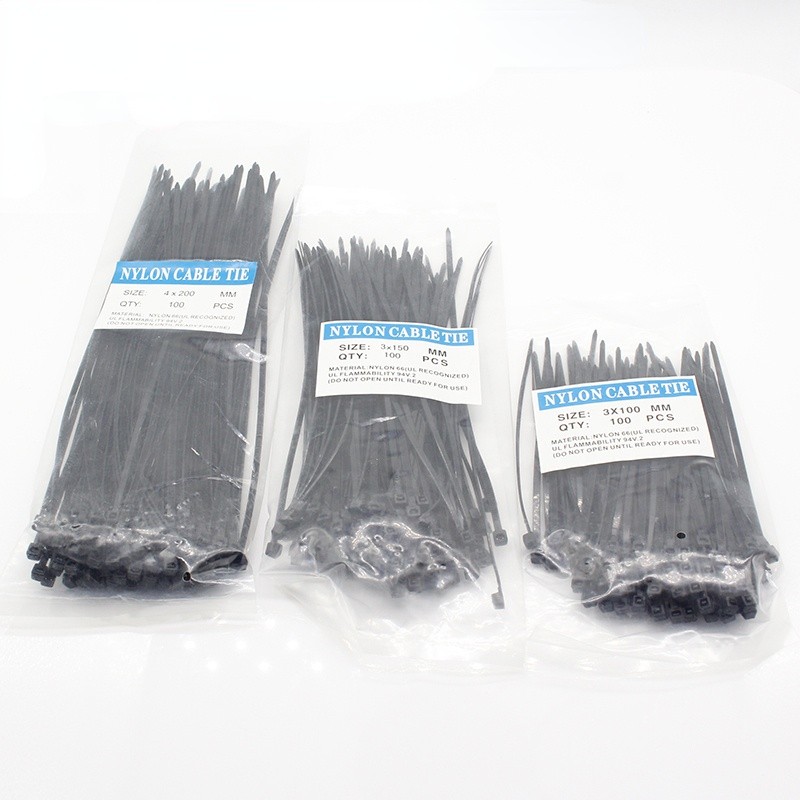 300pcs Nylon cable self-locking plastic wire zip ties set 3*100 3*150 4*200 MRO and industrial supply fasteners and cable hardware