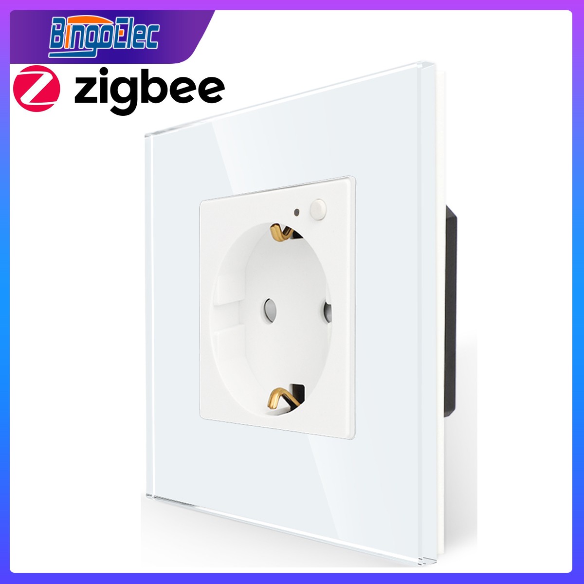 bingobic ZigBee Socket Adapter EU16A Smart Plug Remote Control APP Tuya Port Compatible with Alexa Google Home Assistant