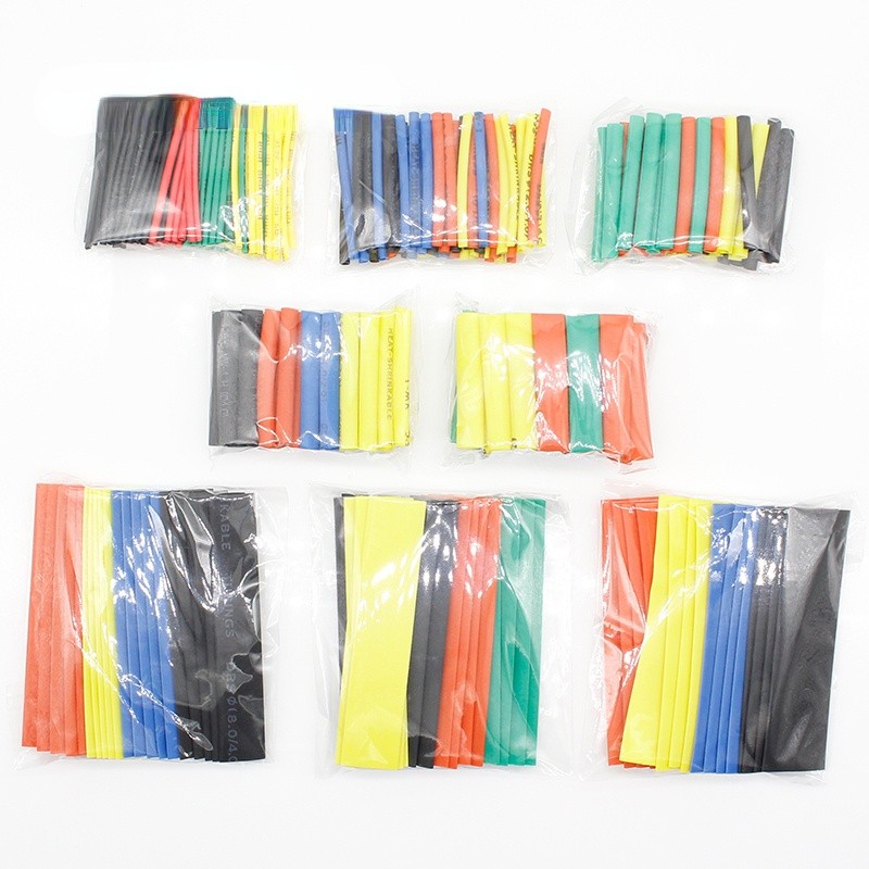 328pcs 2:1 Polyvinyl Heat Shrink Tubing Pouch Pipe Wrap Wire Set 8 Size R06 Drop Ship