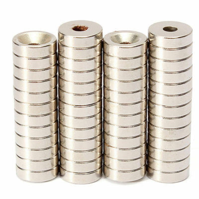 10/20/50pcs 10x3mm Hole 3mm Strong D Ring Countersunk Neodymium Round Hole Magnet