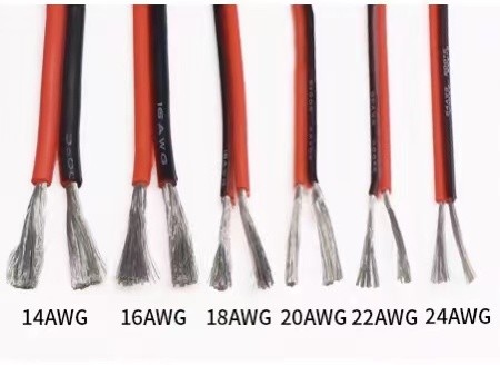 Red and Black Silicone Wire Flexible Wire Soft Two Colors Wire Tinned Copper Silicone Cable 26 24 22 20 18 17 15 14 16AWG