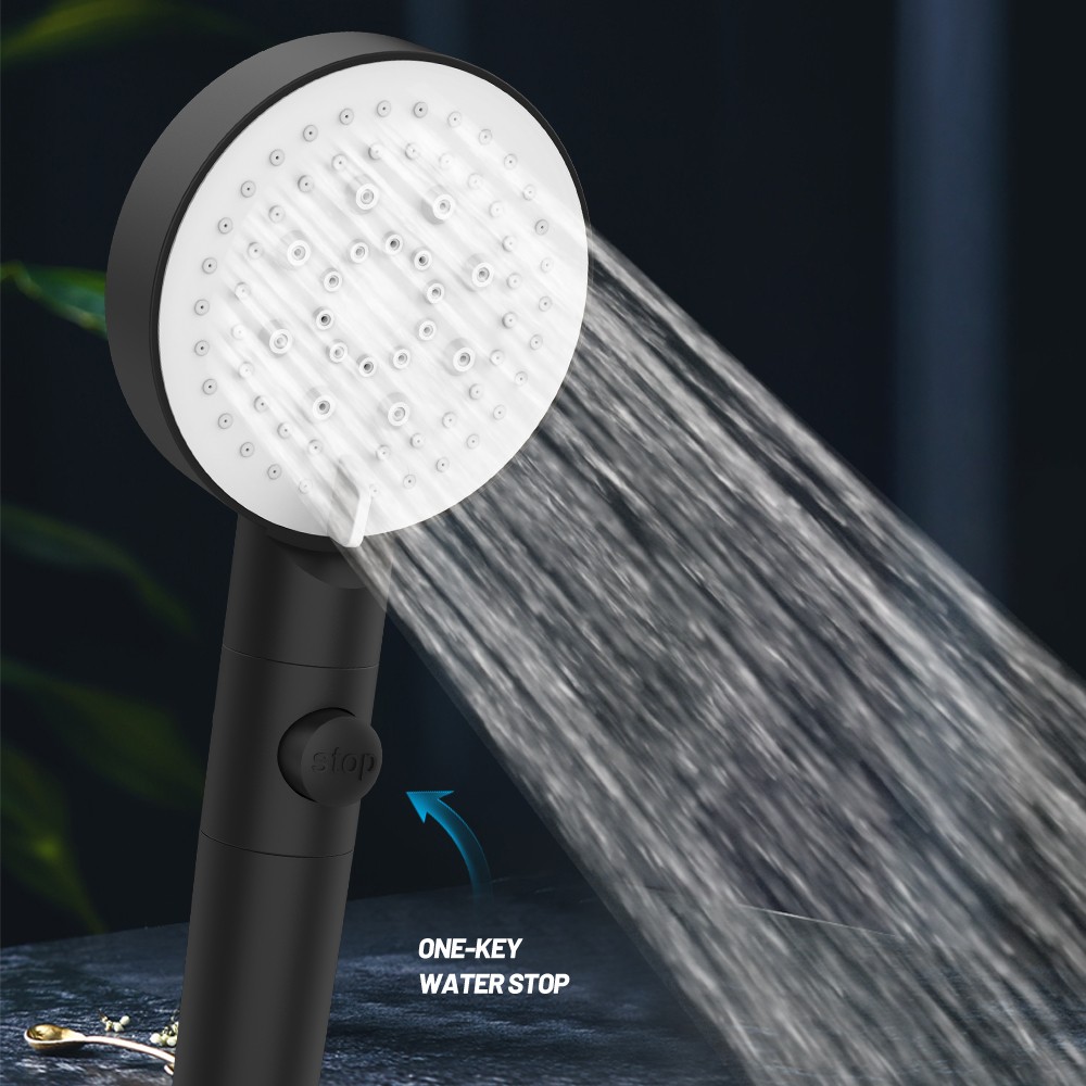 EHEH 5-Mode Shower Head Water Saving High Preassure Waterfall Shower ABS Plastic Handshowers Bathroom Accessories