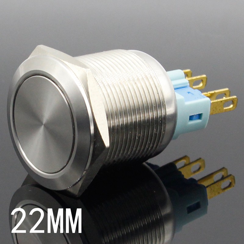 22mm Waterproof Momentary/Latching Stainless Steel Metal Door Bell Bell Horn Power Push Button Switch Auto Car Engine Start