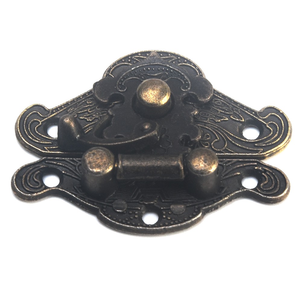 Antique Zinc Alloy Home Furniture Hardware Retro With Screws Small Accessories Easy Installation Jewelry Box Hasp