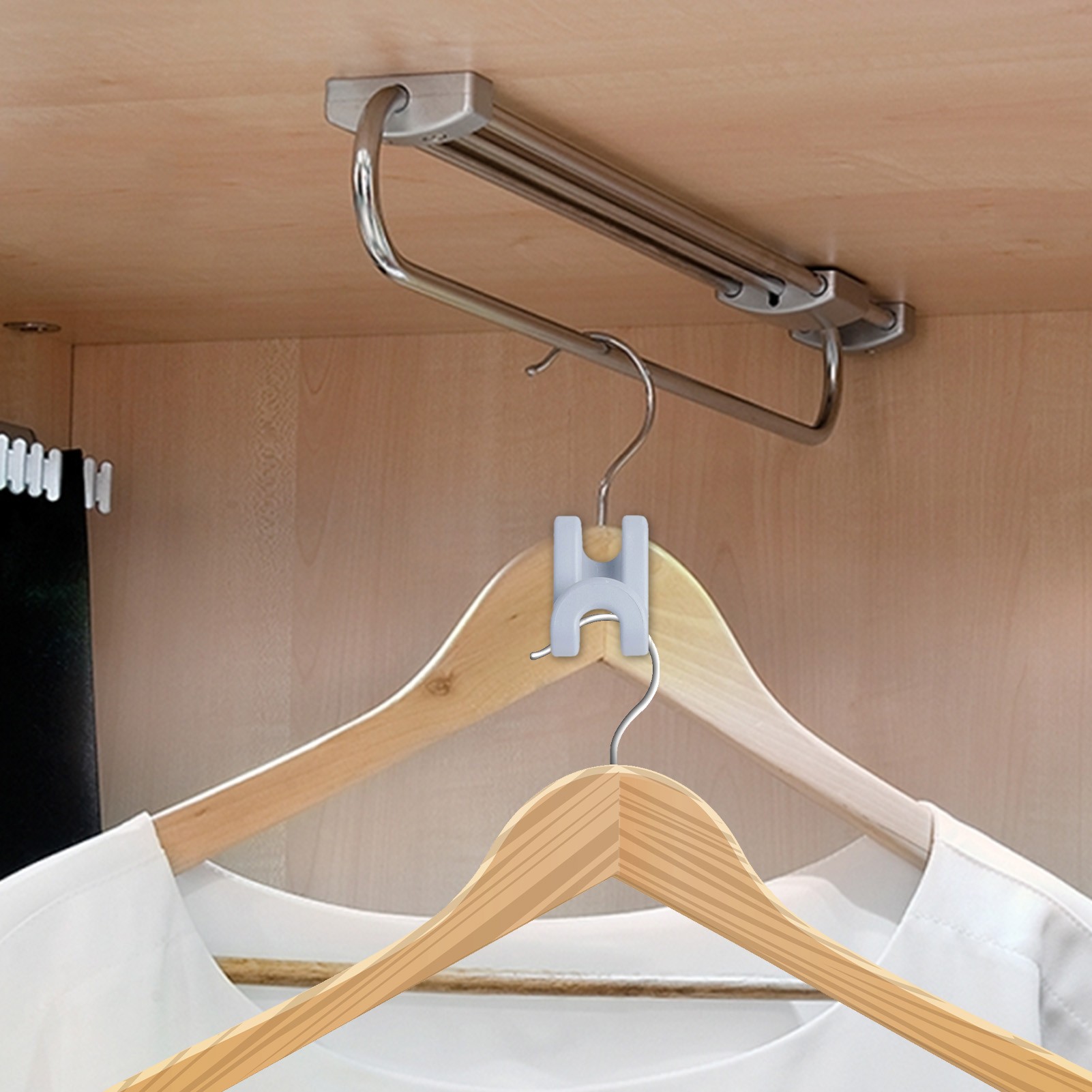 Clothes Hanger Connector Hook Clothes Hanger Clips Extender Space Saving Hook Convenient Tool Closet Organizer Heavy Duty