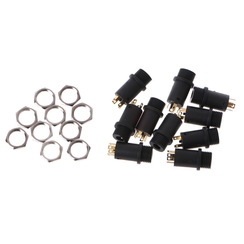 10pcs 3.5mm 4 Channel Female Headphone Stereo Jack Panel Mount Connector Gold Plated