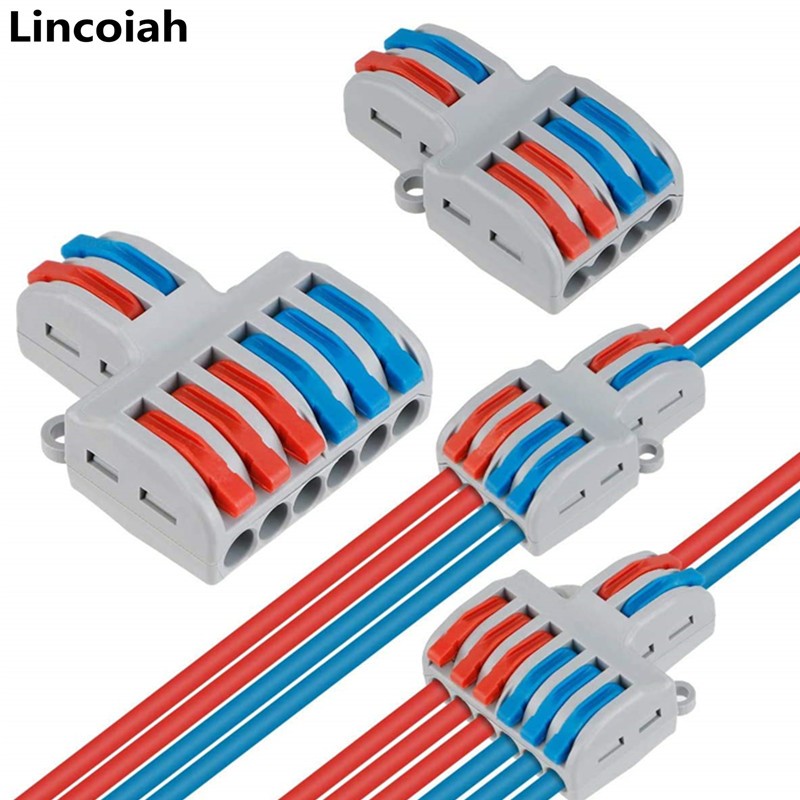 5/10pcs/lot SPL-42/62 Miniature Fast Wire Connector Universal Wiring Cable Connector Push In Connector Terminal Block Wire Connectors