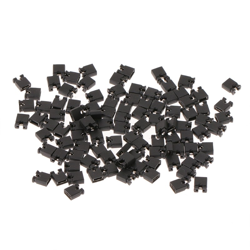 100pcs 2.54mm Standard Jumper Blocks Caps for Hard Drive CD DVD Motherboards