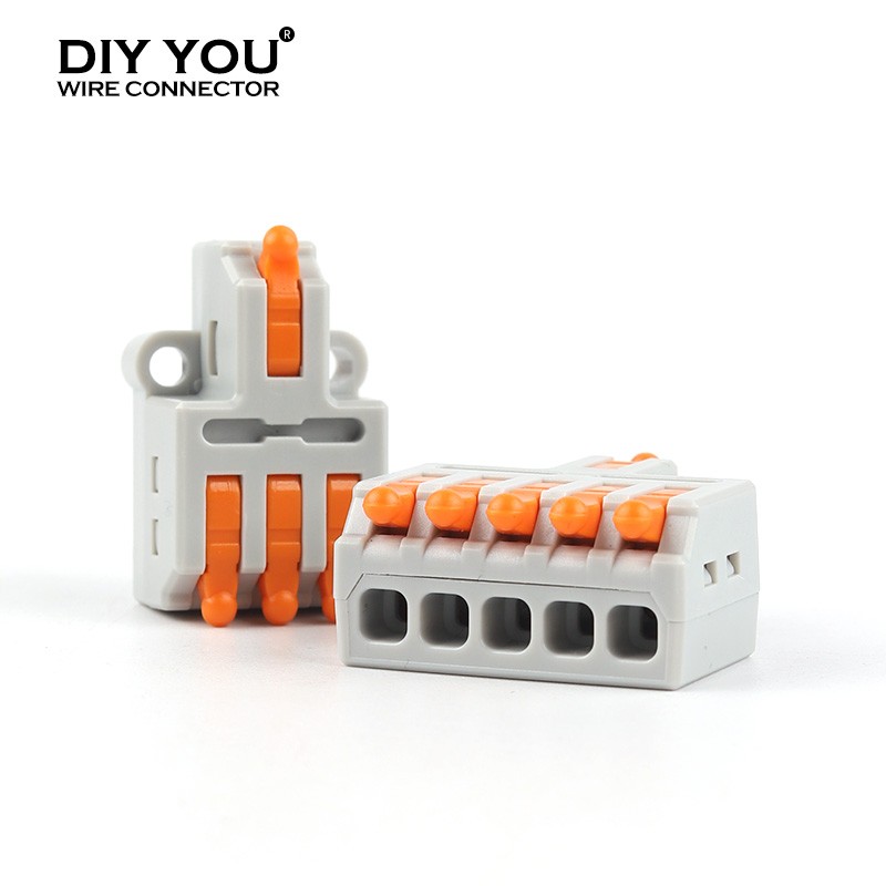 25/50/100pcs Quick Connector Compact Splitter Splicing Terminal Block M3 Screw Fixing Wire Connector for Connecting Electrical Cables