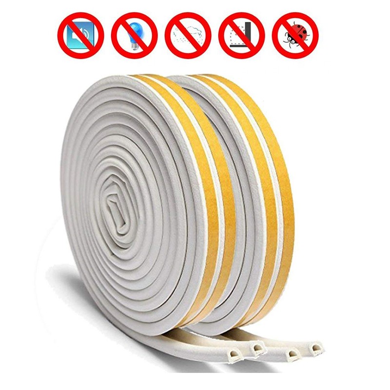 10 Meters Self Adhesive Door And Window Sealing Tape Glass Window Anti-collision Rubber Tape fFoam Sound Insulation Tape