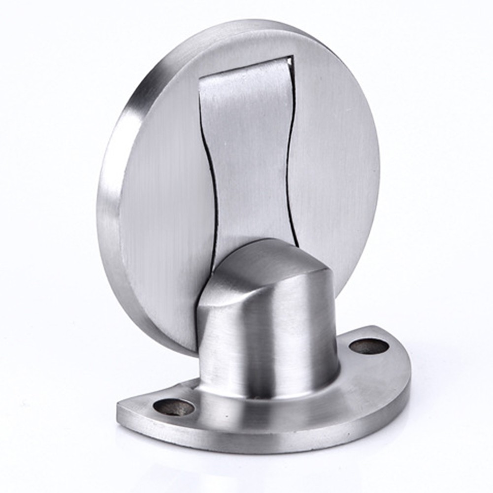 Magnetic Home Toilet Powerful Punch Free Door Stopper Holder Practical Hardware Furniture Stainless Steel