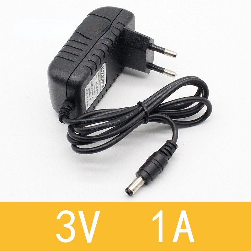 1pc New AC Adapter DC Adapter 3V 1A Power Supply Charger EU Plug 5.5mm x 2.1mm