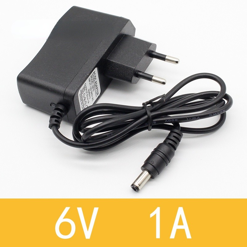 1pcs New 6V1A AC 100V-240V Converter Adapter DC 6V 1A 1000mA Power Supply EU Plug DC 5.5mm x 2.1mm