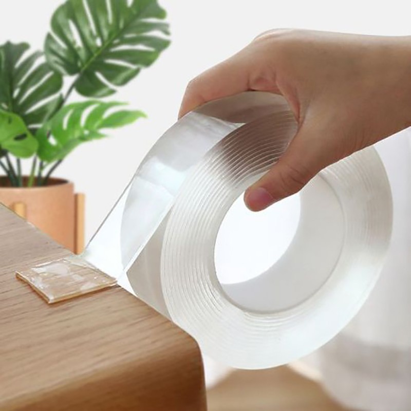 Non-marking Nano Double Sided Tape Transparent Reusable Waterproof Adhesive Tapes washable removable tape