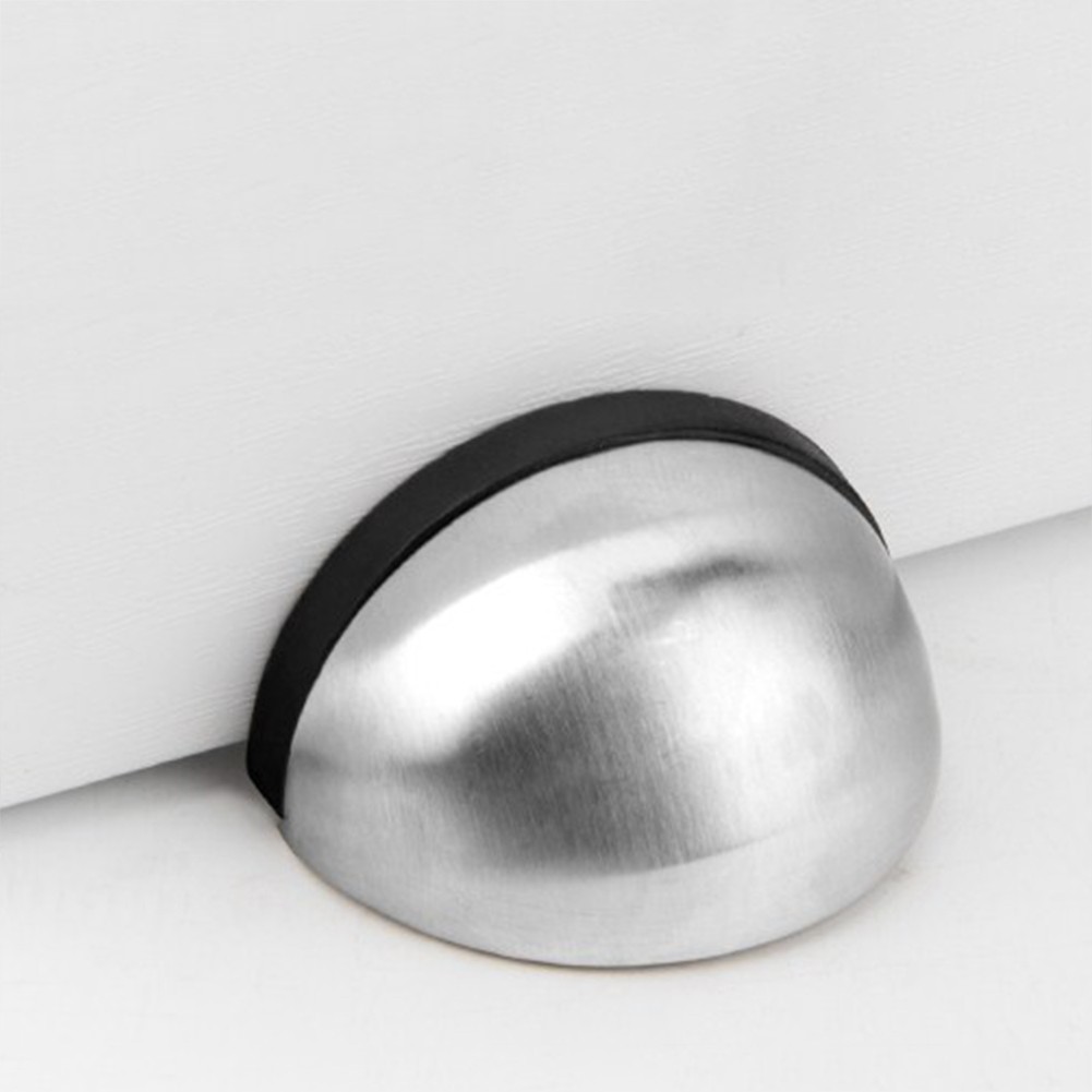 Anti-collision home floor mounted dual-use free punch-proof office door stopper sticker stainless steel hotel child safety