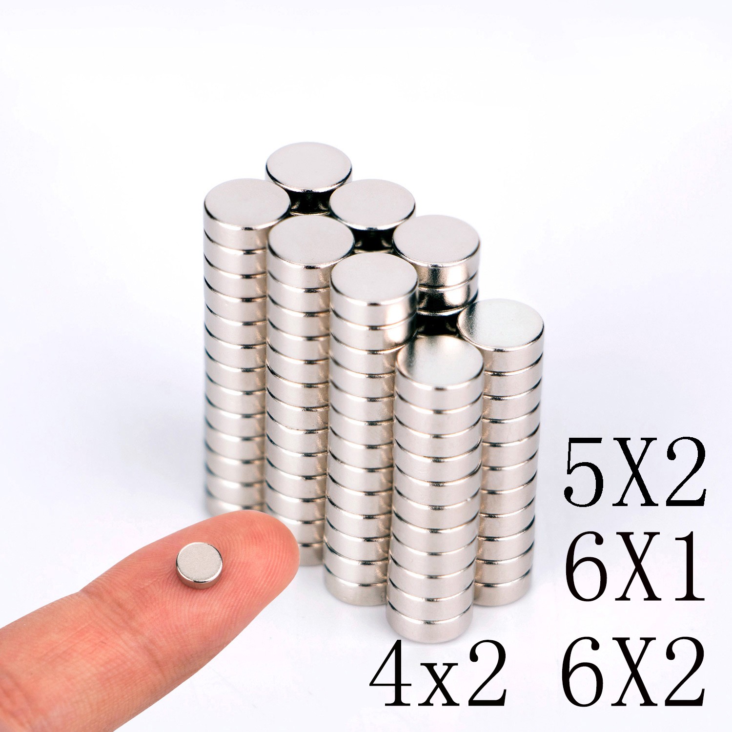 20 40 80pcs/lot 4X2 6x2 5x2 6x1mm Magnet Hot Round Strong Magnet Super Rare Earth Neodymium Magnet 3x2