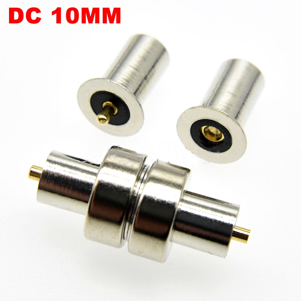 10mm 2P ​​Water Proof High Current Fast Charge Spring Load DC Magnetic Connector Pogopin Charge Power Probe Soldering Wire Type