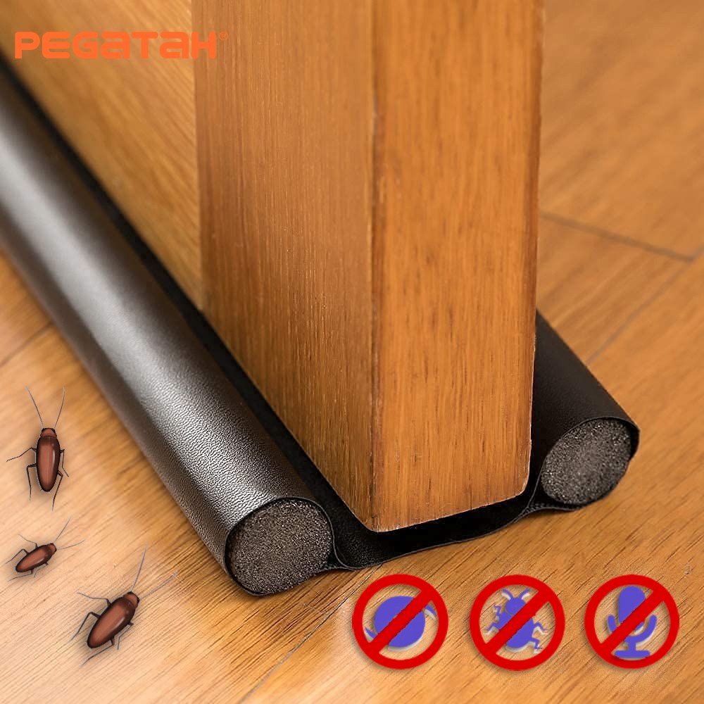 93*10cm Butium Door Seal Strip Windproof Soundproof Dustproof House Acoustic Foam Under Door Sealant Weatherstrip Door