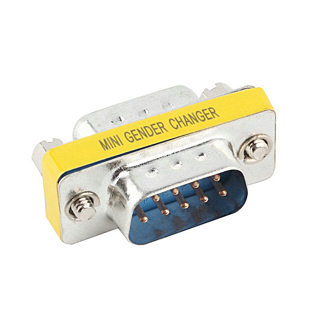 Interface Office Replacement Parts Male Gender Changer Mini Coupler Practical Portable 9 Pin Home Serial Cable Adapter