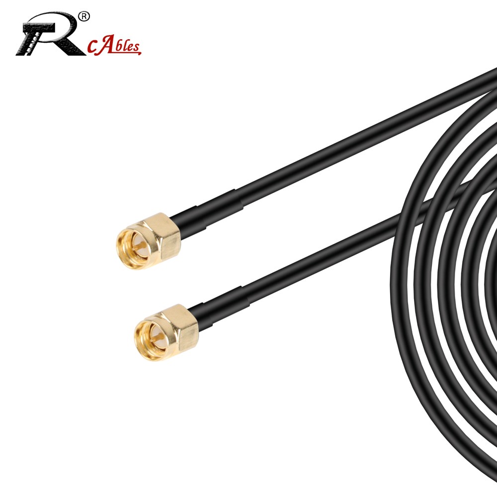 2m 5m 10m 20m SMA Male to SMA Male RG58 50ohm Coaxial Cable SMA Plug WiFi Antenna Extension Cable Connector Pigtail Adapter