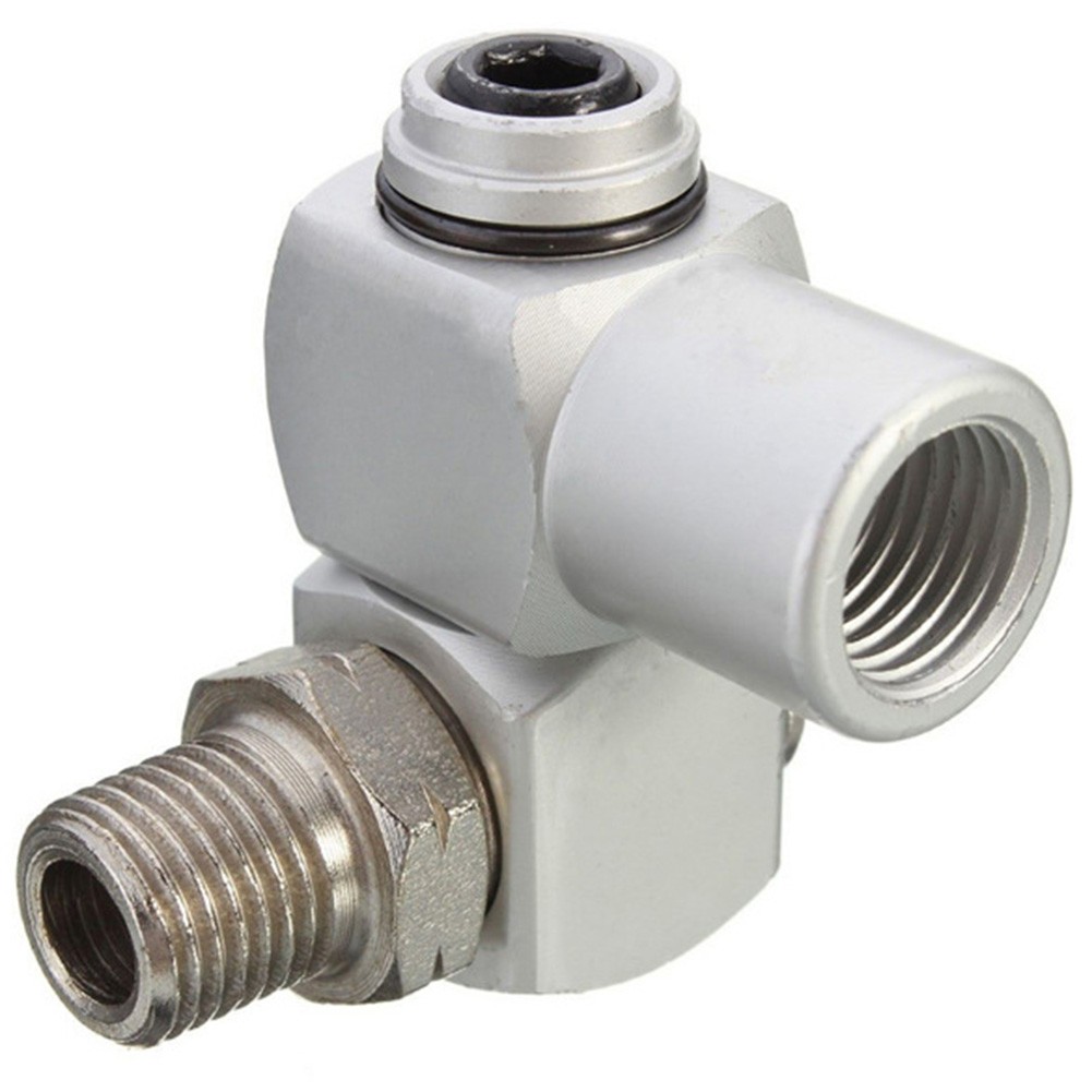 1/4 Air Part Pneumatic Aluminum Alloy 360 Degree Joint Universal Thread Connector Adapter