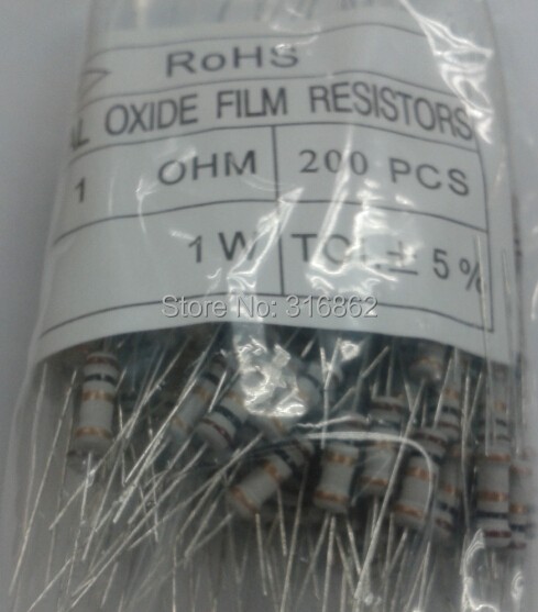 1W 1R 1W 1OHM Carbon Film 5% 500pcs/lot Free Shipping