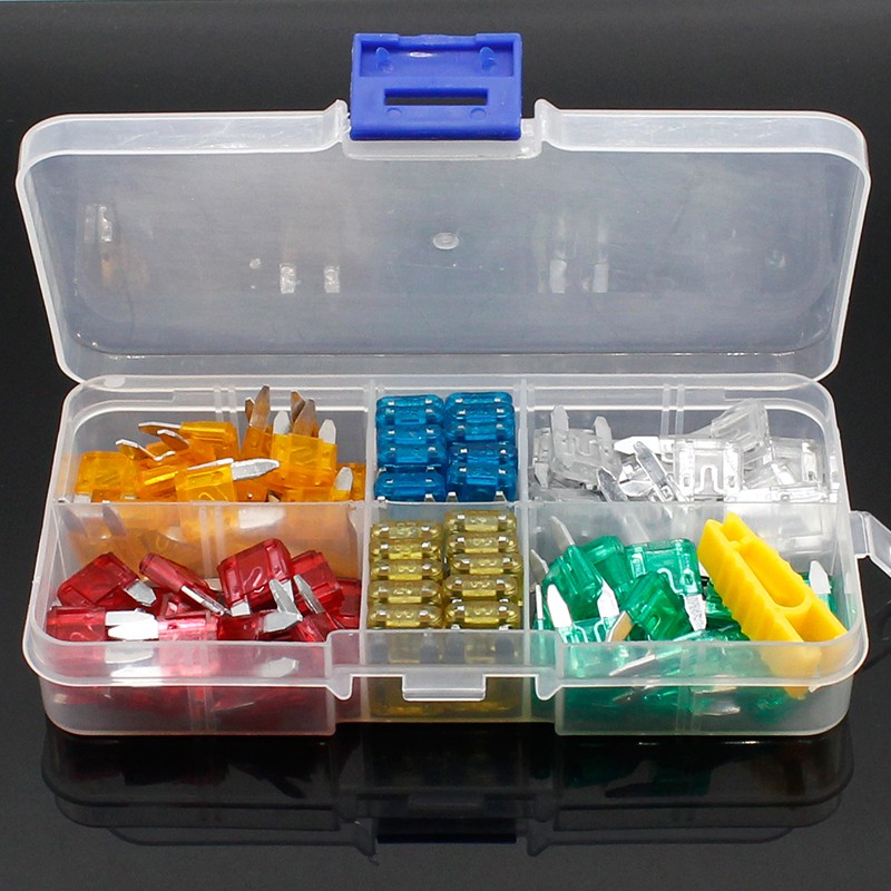 120pcs New Mini Auto Auto Car Boat Truck Fuse Blade Square Assortment 5A 10A 15A 20A 25A 30A