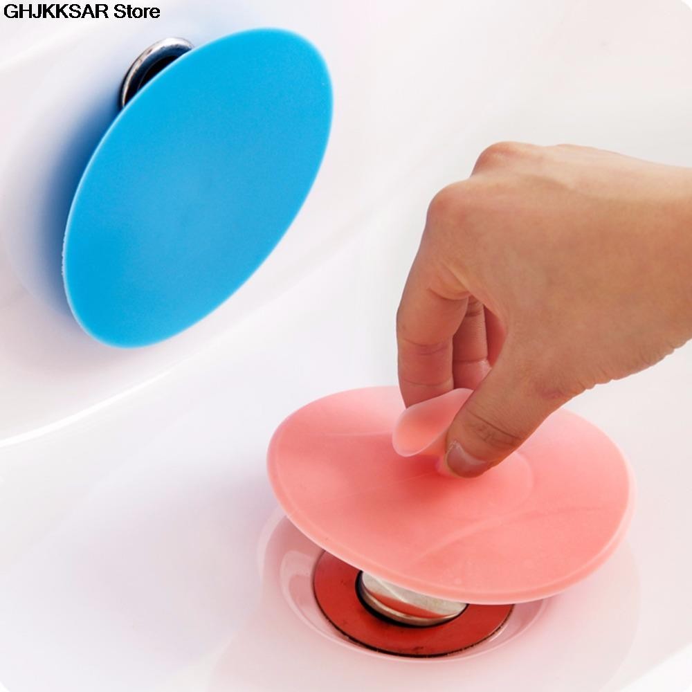 1PC Water Plug Circle Rubber Silicon Drain Plug Bathroom Stopper Leakproof Sink PVC Wash Basin Sink Bathtub Stopper New