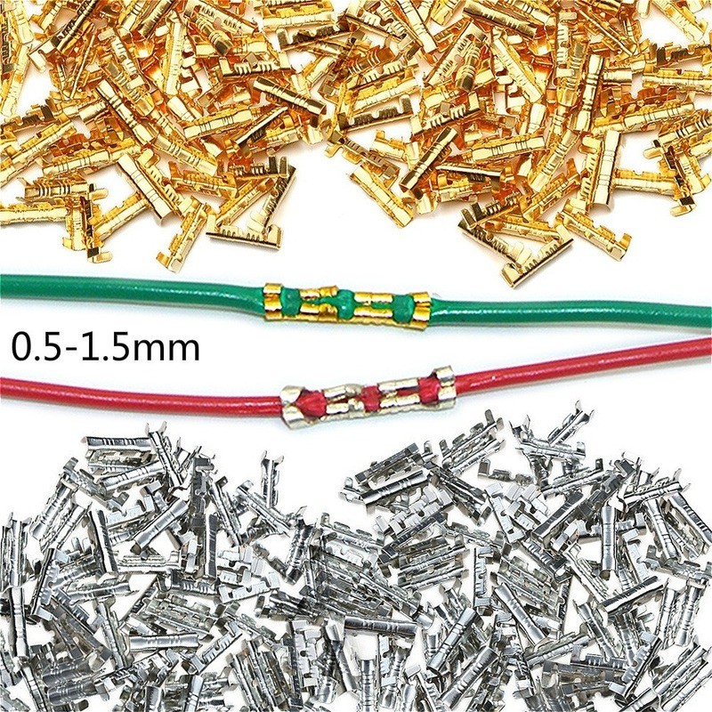 100pcs Docking Line Connectors Push Button Quick Connect Terminals Wire Crimp Terminals 0.5 to1.5 Square Wire Crimp Connector