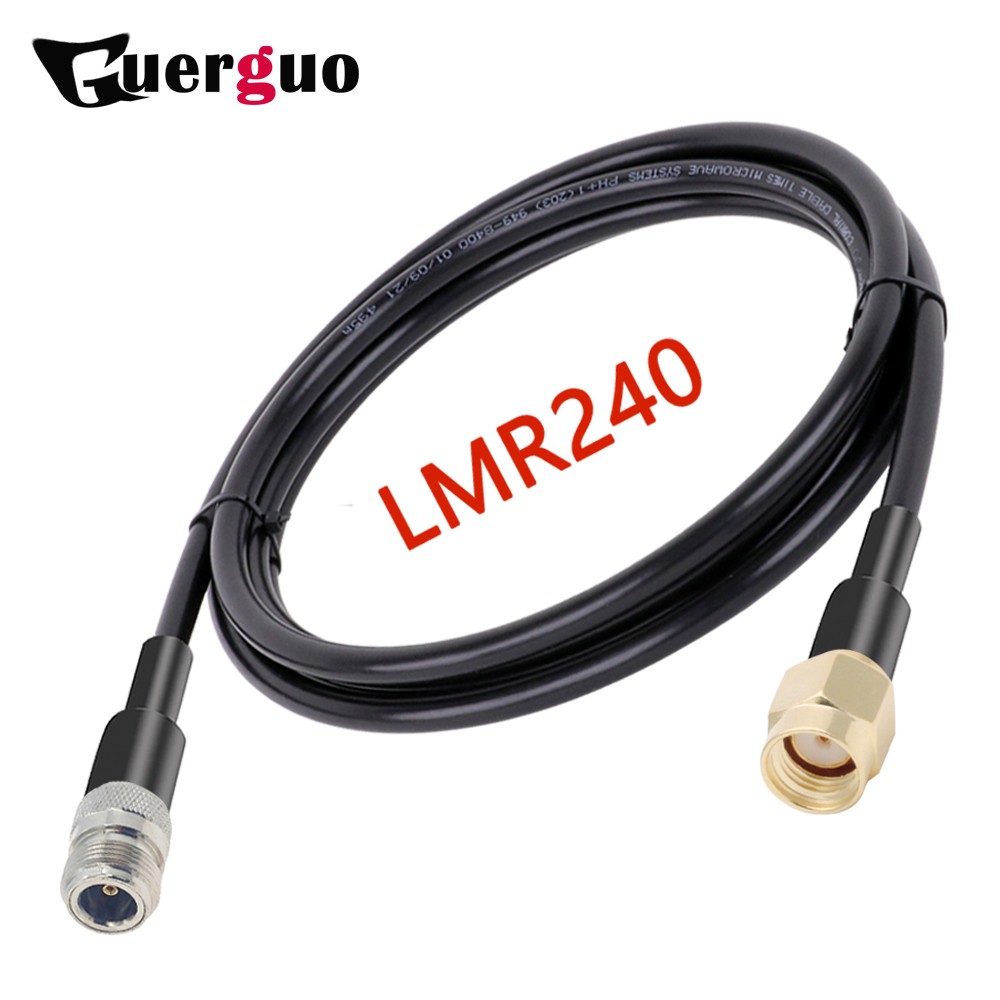 LMR240 Cable RP-SMA Male to N Female Jack RF Adapter 50ohm 50-4 Pigtail RF Coaxial Jumper 4g 5g LTE Extension Cord 50cm~50m