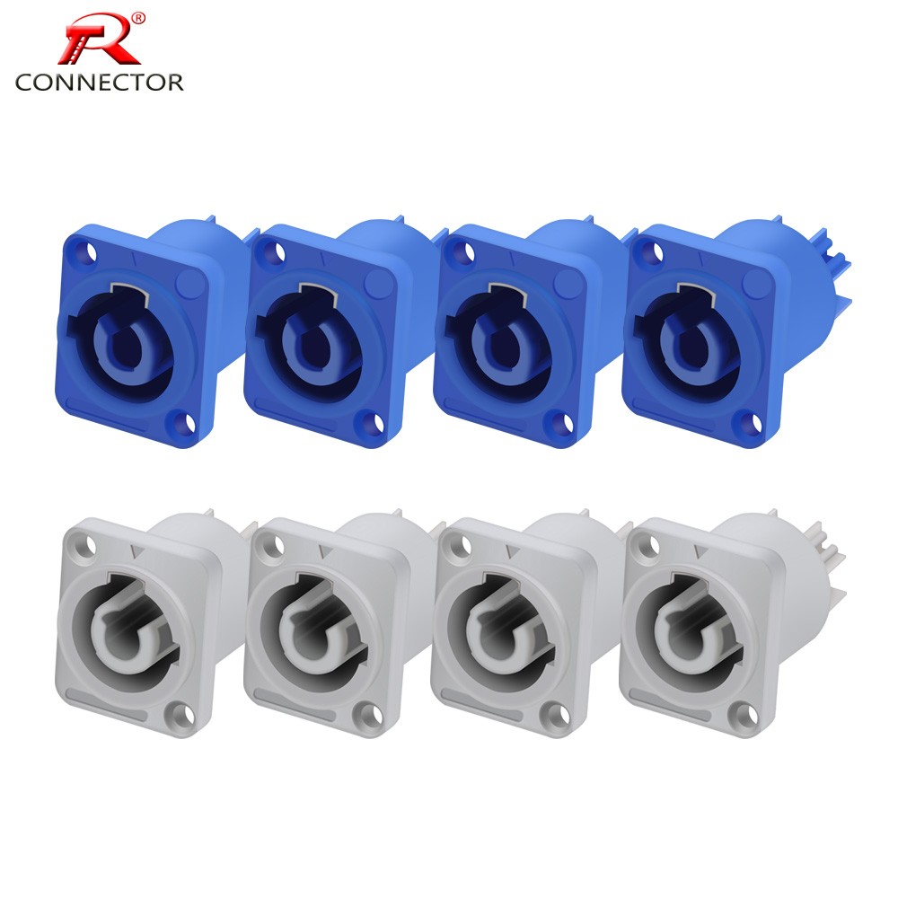 8pcs Powercon Chassis Connector 20A 3 Pin Female Power Socket Terminals NAC3MPA-1 and NAC3MPB-1 for Electric Drill LED Stage Lights