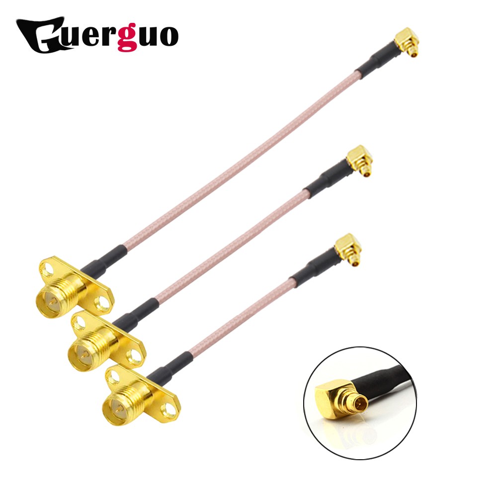 10pcs RG316 Coaxial Cable MMCX to SMA/RP-SMA Female Flange Panel Mount FPV Antenna Extension Cord for TBS Unite Pandark VTX