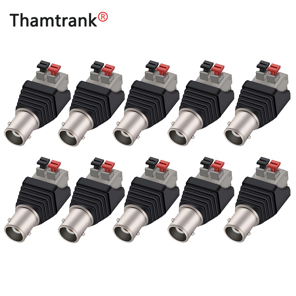 10pcs CCTV Camera Terminal BNC Female UTP Video Balun Connector Cable Adapter Plug Connect Pressure for CCTV Camera