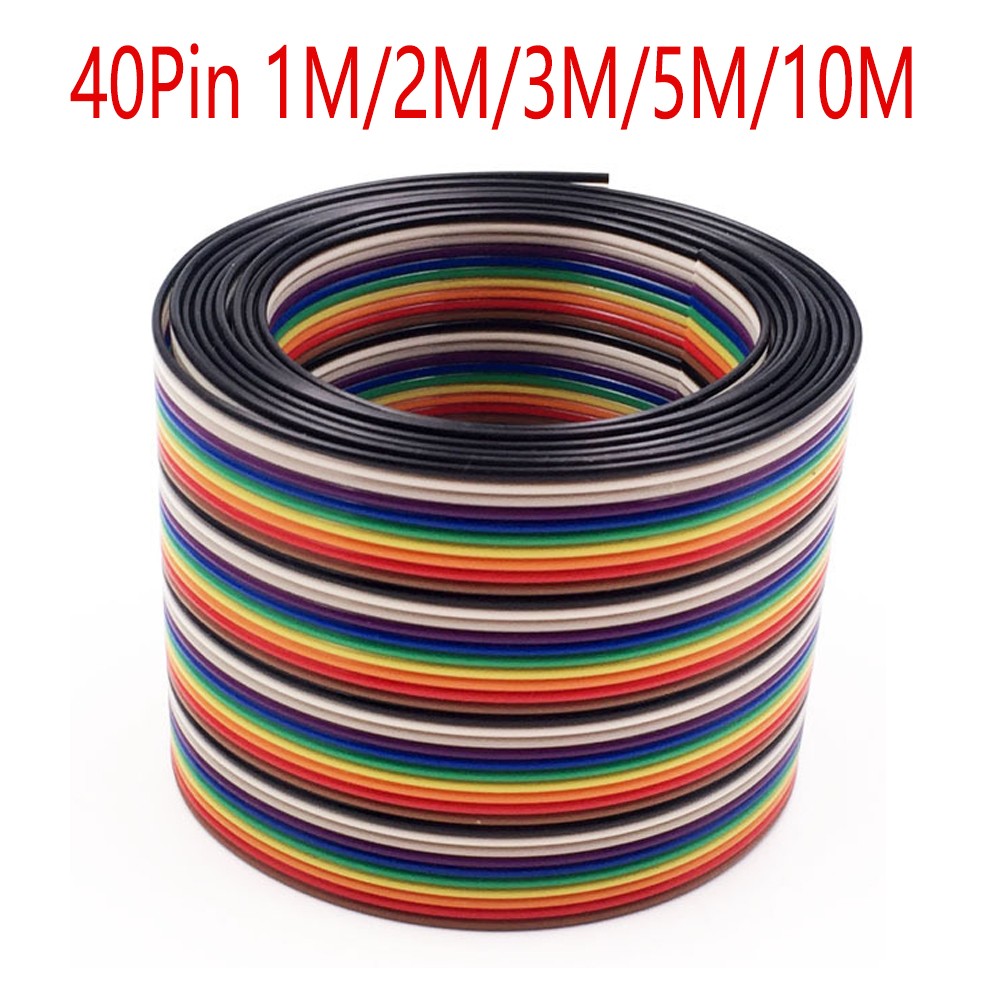 1-10M 40Pin Connector Cable 1.27mm Flat Ribbon Cable Dupont Extension Wire Cord for FC Dupont Connector Pitch Line Connecting Wire