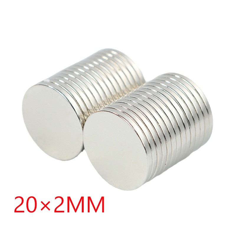 5 10 20 50pcs 20x2mm Round Rare Earth Neodymium Magnet N35 Permanent NdFeB, Round Strong Strong Small Permanent Magnetic