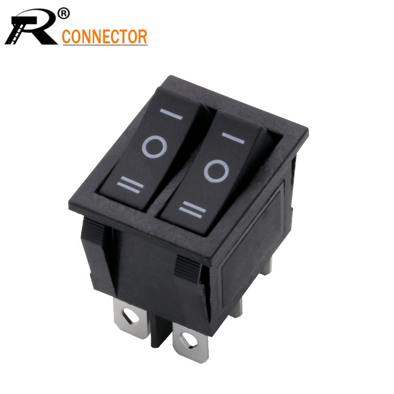 KCD6 double rocker switch without light on off on 6pin power button switch electric baking pan electric heater switch 16A~250V