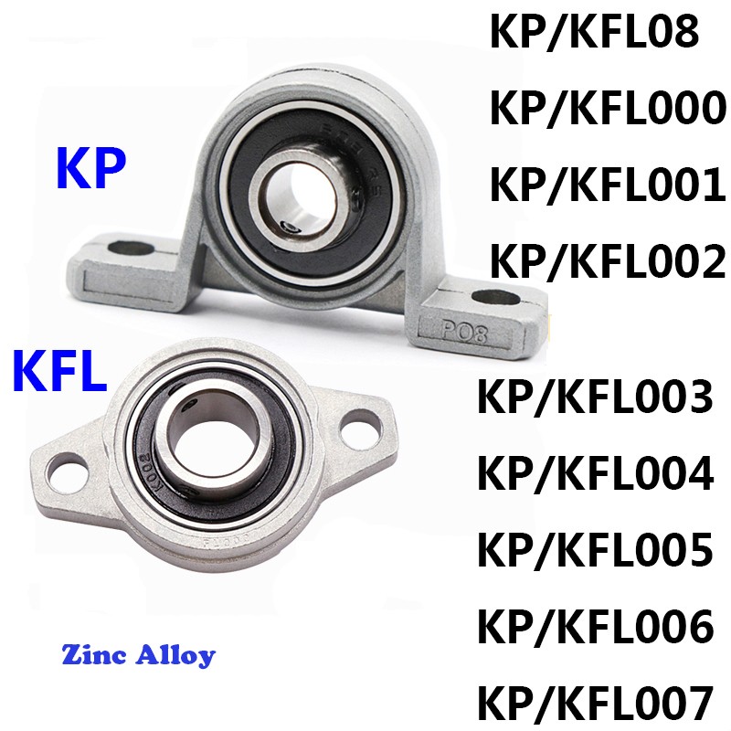 1pc Zinc Alloy Diameter 8 10 12 35mm Ball Bore Ball Bearing Mounted Support Kfl08 Kfl000 Kfl001 Kp08 Kp000 Kp001 Kp002