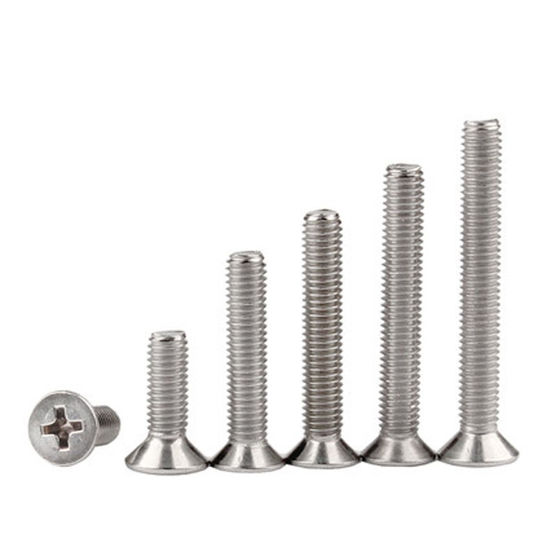 M6 Phillips Screw Head Screws Machine Screws Flat Head Bolt GB819 Stainless Steel 8-100mm Length