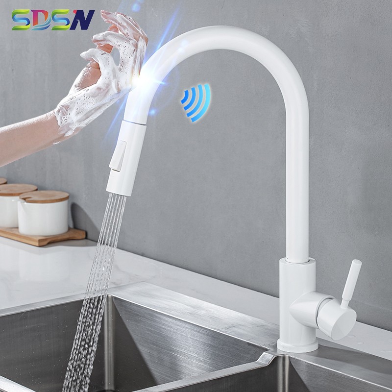 Smart Touch Activate Kitchen Faucet With Pull Down Sprayer Touchless Kitchen Sink Faucet Pull Out Faucet For Kitchen Sink Faucet