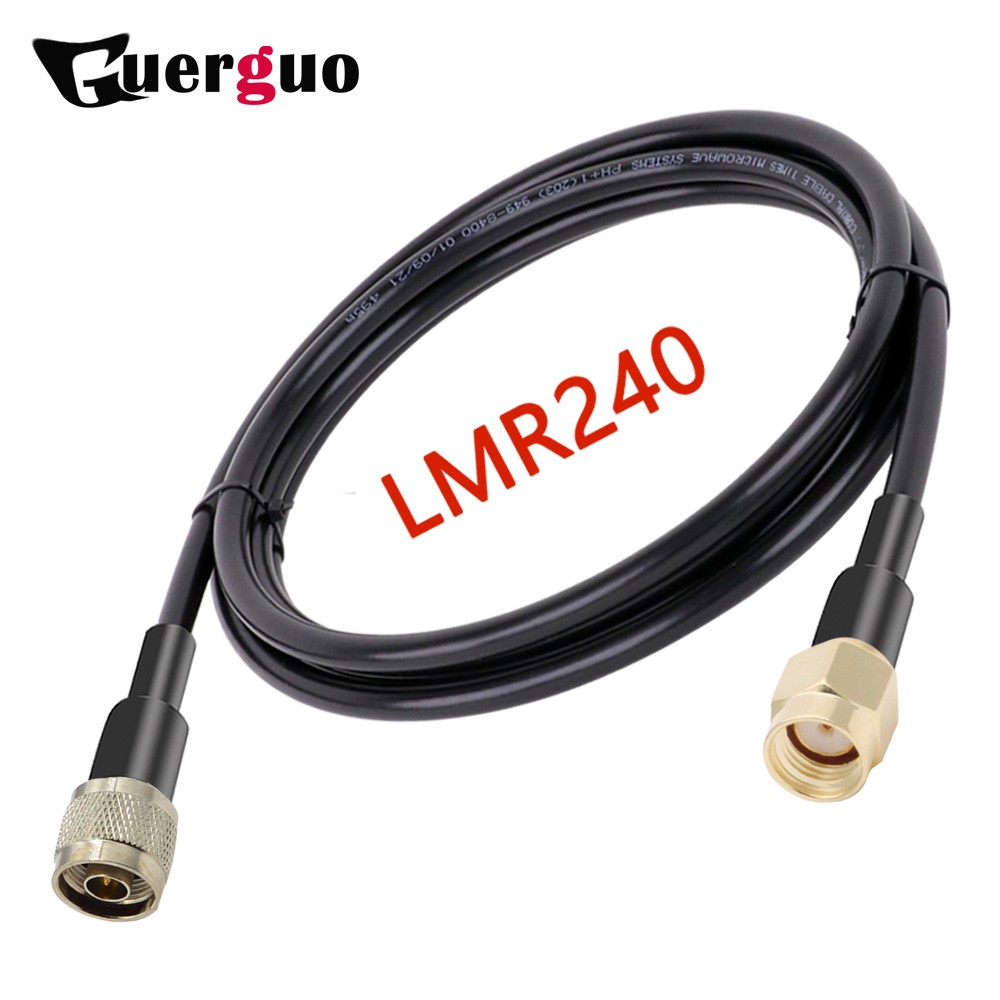 LMR240 Cable 50ohm 50-4 Coaxial Pigtail Jumper N Type Male Plug to RP-SMA Male RF Adapter 4G 5G LTE Extension Cord 50cm~50m