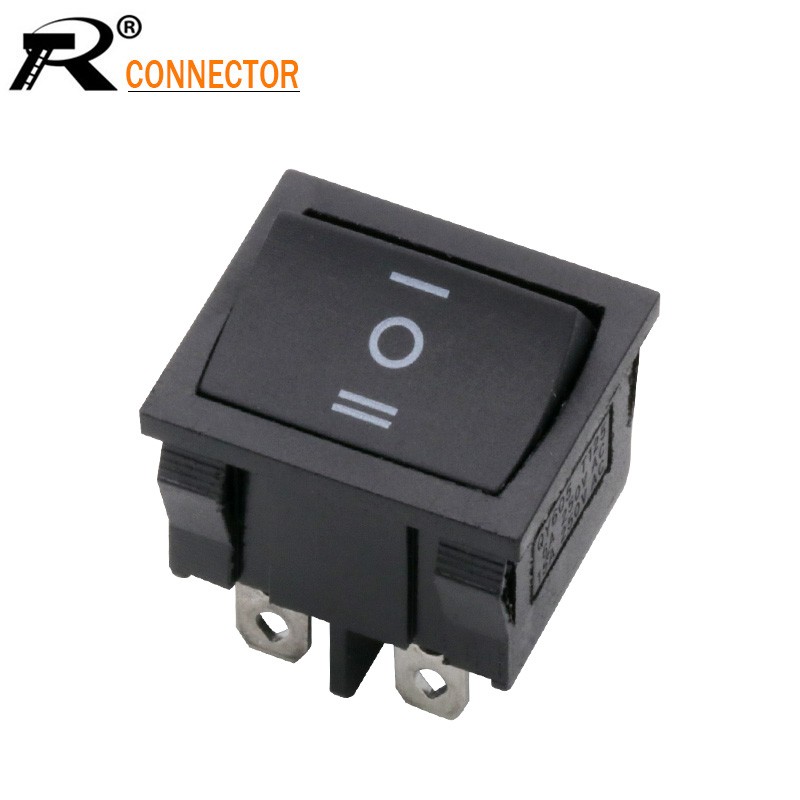 10pcs KCD5 21x24mm Double Power Rocker Switches Without Black Light ON-OFF-ON 4pin 6A/250V 15A/125V AC