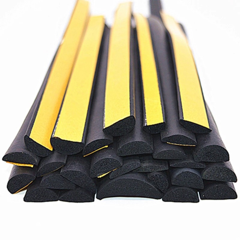 2M Self Adhesive Sponge Seal Strip EPDM Rubber Black Foam Anti-collision Seal Gasket cabinet door waterproof dust soundproof