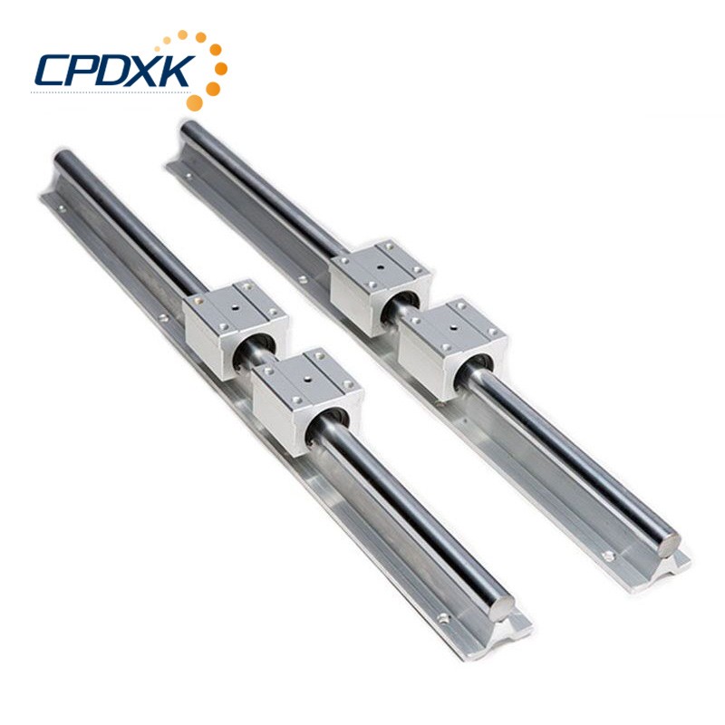 2pcs SBR12/SBR16/SBR20 L1000mm Linear Guide Rail + 4pcs SBR12/16/20UU Linear Bearing Blocks for CNC Machining Part