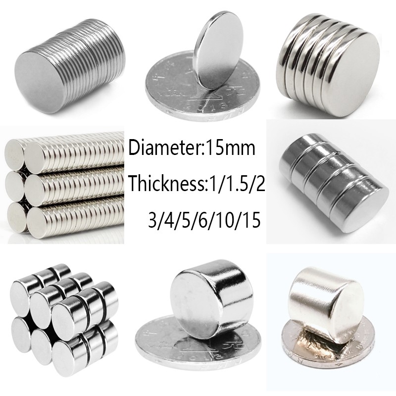 1/10/20pcs Magnet Dia 15mm Round Magnetic Magnet Neodymium Disc Magnet 15X1 15X1.5 15X2 15X3 15X4 15X5 15X6 15X10 15X15